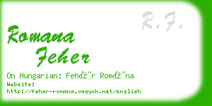 romana feher business card